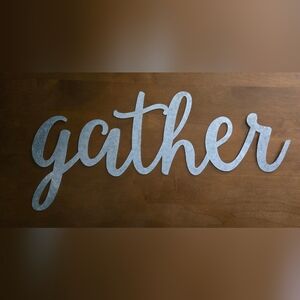 Gray Metal 'Gather' Wall Decor